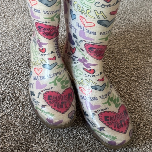 Coach poppy Graphic Print Rain Boots - Picture 2 of 3